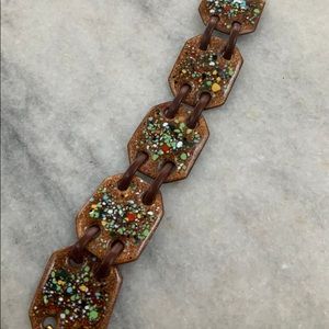 VTG Kay Denning Style Modernist Enamel Bracelet